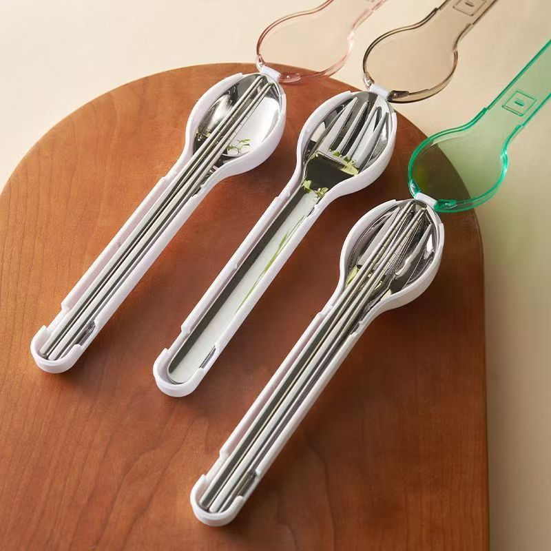 Outdoor Camping Dining Set - Portable Cutlery Set with Storage Box