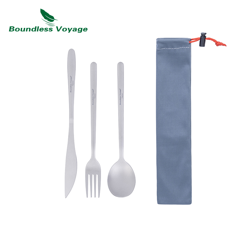 Outdoor Camping Dining Set - Boundless Voyage Titanium Dinner Set Camping