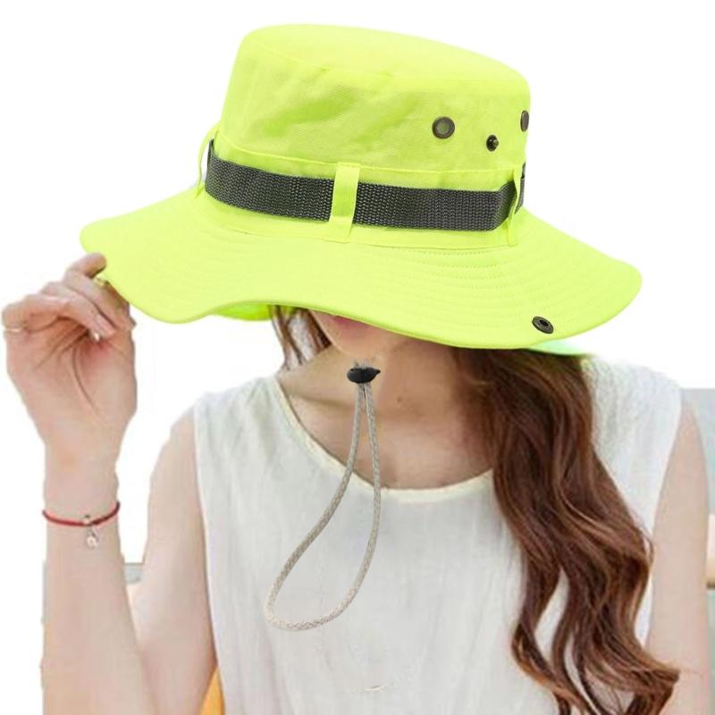 72XE Fluorescent Bucket Hat Wi - Outdoor Camping Activities For Adults ulasan dan harga