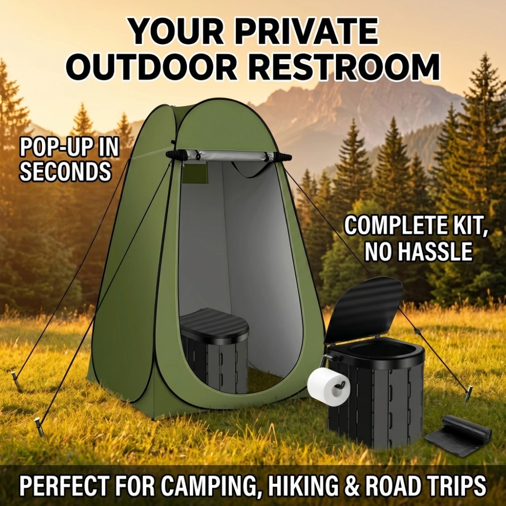 Portable Camping Folding Priva - Outdoor Camping Toilet Tent ulasan dan harga
