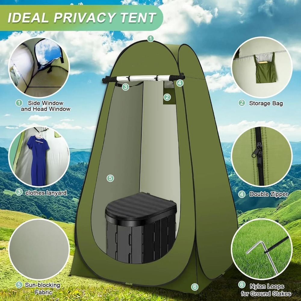 Portable Camping Folding Priva - Outdoor Camping Toilet Tent ulasan dan harga