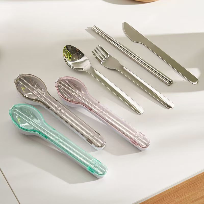 Portable Cutlery Set with Stor - Outdoor Camping Dining Set ulasan dan harga
