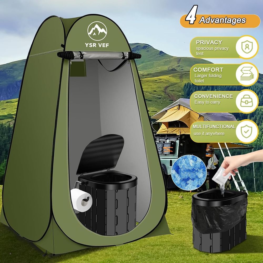 Portable Toilet Kit, Camping T - Outdoor Camp ulasan dan harga
