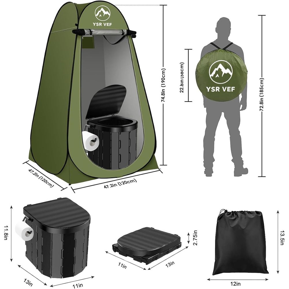 Portable Toilet Kit, Camping T - Outdoor Camp ulasan dan harga