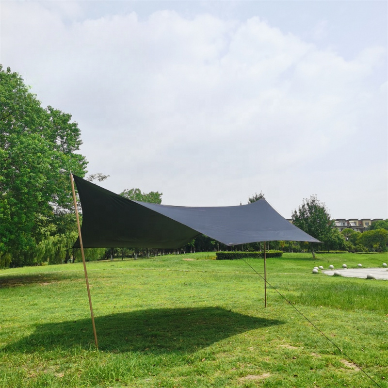 High Quality MCETO 4X5M Black  - Waterproof Tarp Shelter ulasan dan harga