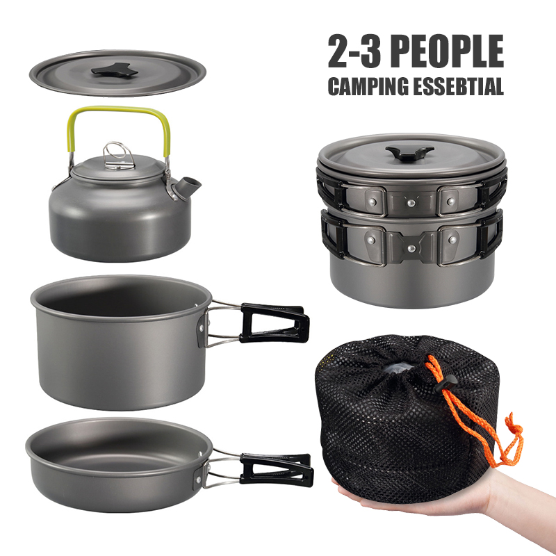 WESTTUNE Camping Cookware Kit  - Outdoor Camping Dining Set ulasan dan harga