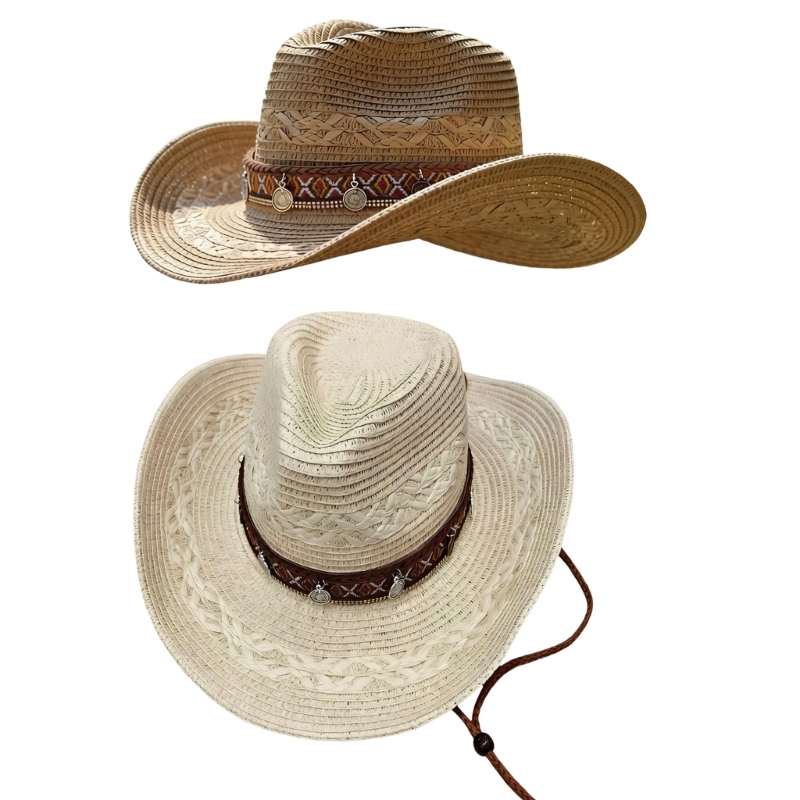 Woven Sun Hat Breathable Paper - Outdoor Camping Activities For Adults ulasan dan harga