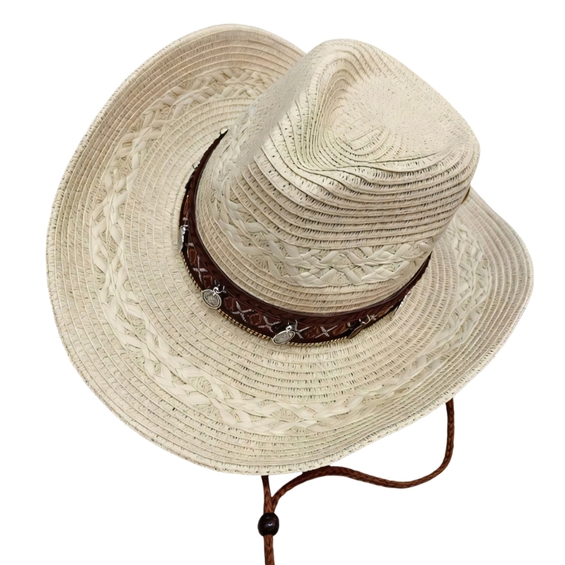Woven Sun Hat Breathable Paper - Outdoor Camping Activities For Adults ulasan dan harga
