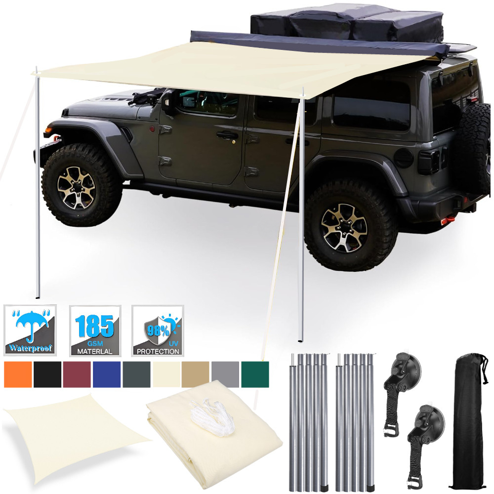 2x3M Rtractable Vehicle Awning - Waterproof Tarp Shelter ulasan dan harga
