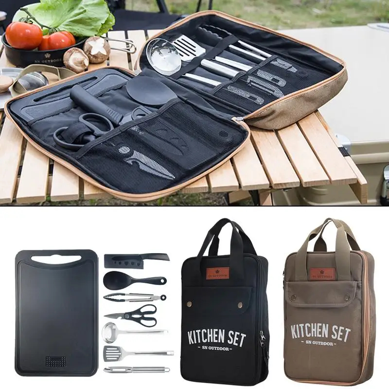 8pcs Camping Kitchen Cookware  - Outdoor Camping Dining Set ulasan dan harga