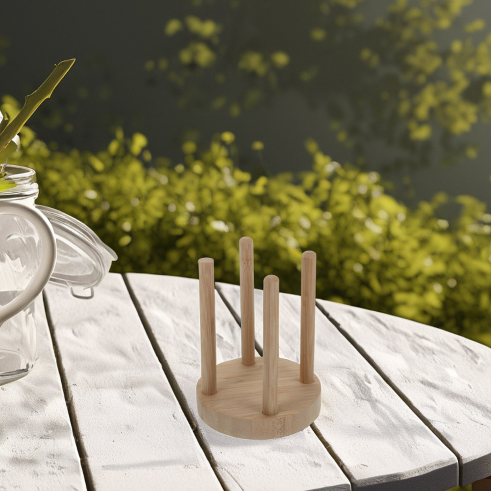 Compact Wooden Cup Holder for  - Outdoor Activities In Camping ulasan dan harga