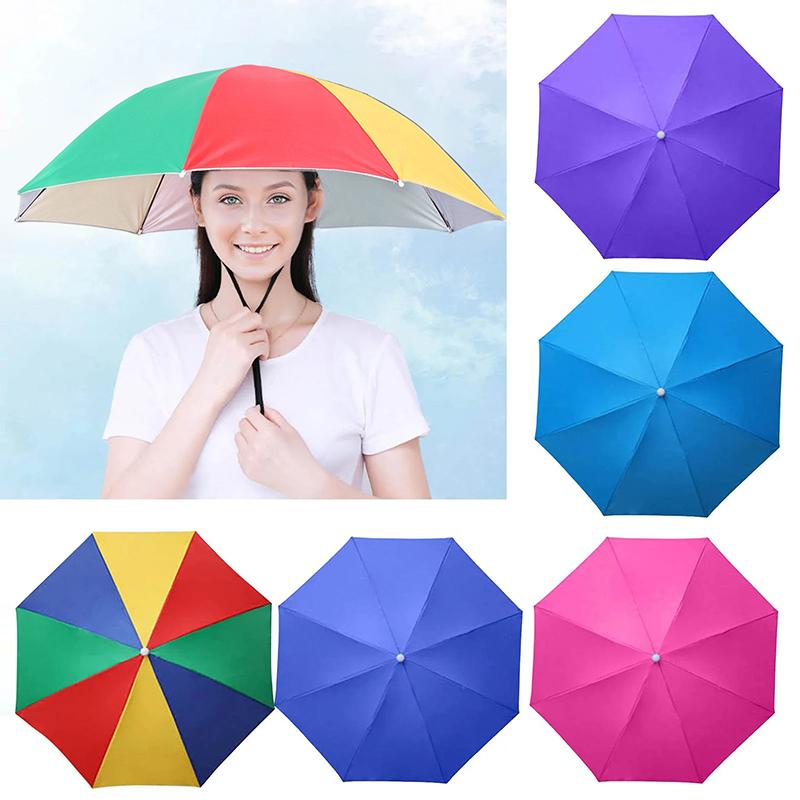 Foldable Head Wear Umbrella Ha - Outdoor Camping Activities For Adults ulasan dan harga