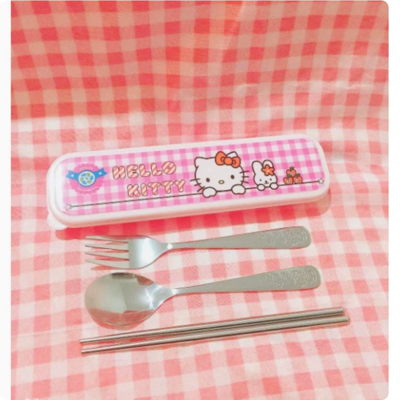 Hello Kitty Stainless Steel Sp - Outdoor Camping Dining Set ulasan dan harga