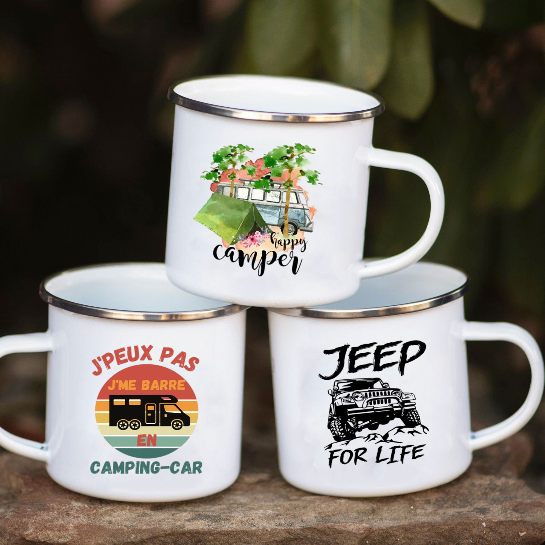 Camping Car Enamel Mug Adventu - Outdoor Camping Ideas ulasan dan harga