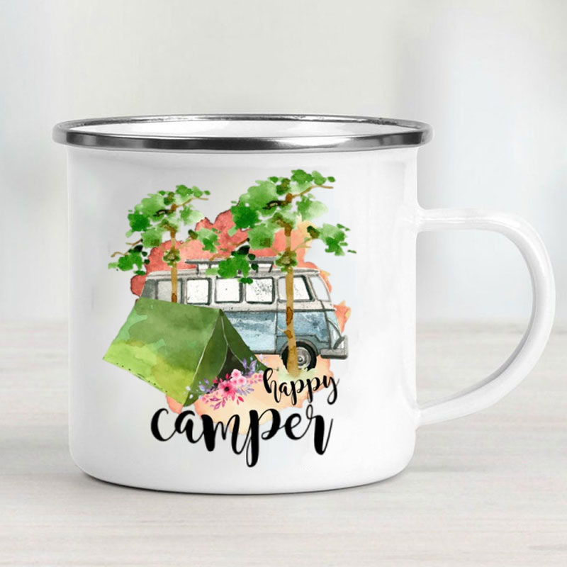 Camping Car Enamel Mug Adventu - Outdoor Camping Ideas ulasan dan harga