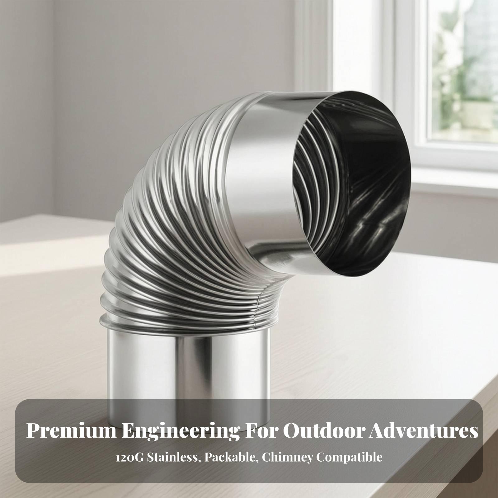 Durable Stainless Steel Elbow  - Cooking Outdoor Camping ulasan dan harga